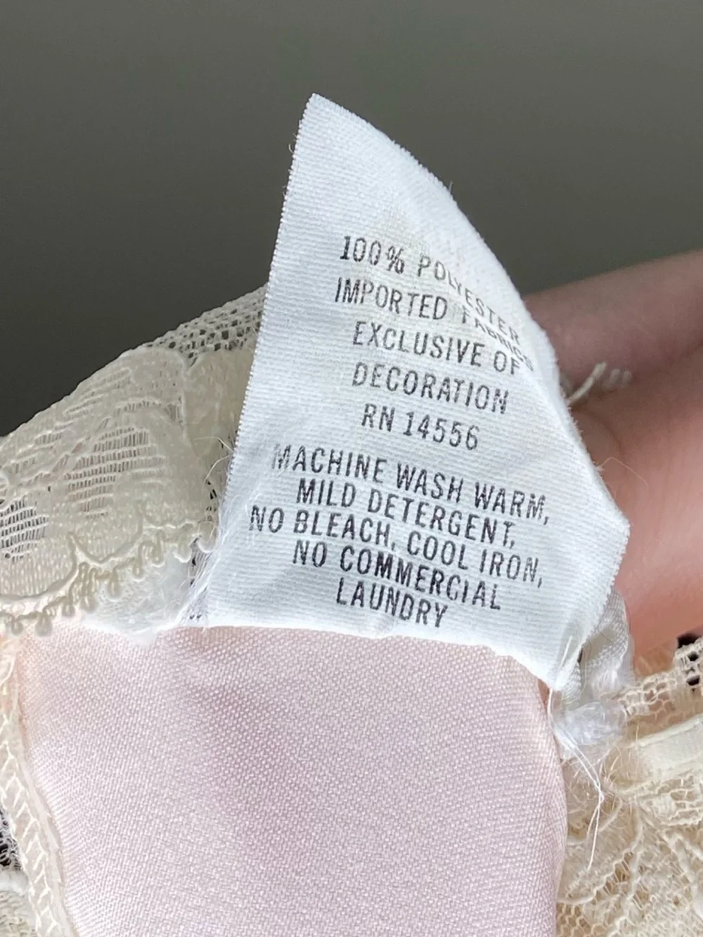 Vintage Miss DIOR Lace-Detail Light Pink Satin Slip Chemise - Picture 12 of 12